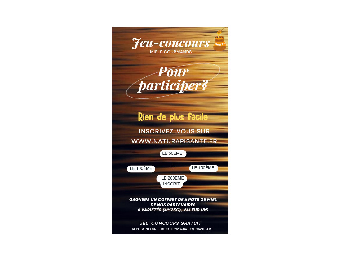 Jeu concours Miels gourmands